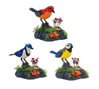 Yinhing Electronic Talking Repeating Toy for Kids with Motion Sensor Sound Activation Singing and Chirping Bird with Decorative Tree Perch (Blue)