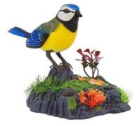 Yinhing Electronic Talking Repeating Toy for Kids with Motion Sensor Sound Activation Singing and Chirping Bird with Decorative Tree Perch (Yellow)