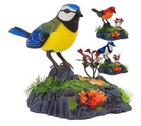 Yinhing Electronic Talking Repeating Toy for Kids with Motion Sensor Sound Activation Singing and Chirping Bird with Decorative Tree Perch (Red)