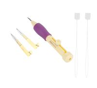 Yinhing Embroidery Needle Punch Kit with 3 Sizes DIY Craft Punch Needle Set for Embroidery Including Large Yellow Green (Plastic)