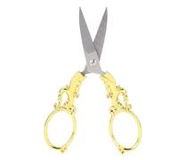 Yinhing Embroidery Scissors Retro Stainless Steel Multi Functional Portable Shears for Sewing Quilting Crafting and Embellishing Tool for Artists and Crafters Silver Finish (Gold)