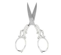 Yinhing Embroidery Scissors Retro Stainless Steel Multi Functional Portable Shears for Sewing Quilting Crafting and Embellishing Tool for Artists and Crafters Silver Finish (Silver)