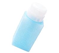 Yinhing Empty Alcohol Nail Art Polish Remover Cleaner Pump Dispenser Bottle Portable Spring Press Design for Nail Salon Professionals Artists Personal Use Square Round Blue Pink (Square push bottle