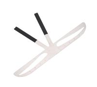 Yinhing Eyebrow Ruler 3 Point Stainless Steel Eyebrow Measuring Tool With Stencil Template and Wavy Design In A Charming Wooden Box Packaging (Standard Eyebrow Wooden Box Packaging)