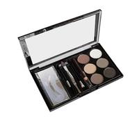 Yinhing Eyebrow Stencil Kit Sweat Proof Long Lasting 3D Shaping Powder Brush Tool with Beeswax Nylon Brush for Makeup Cosmetic