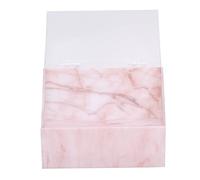 Yinhing Eyelashes Extension Acrylic Tweezers Holder, 8 Holes Transparent Dust Cover Design with 3 Colors, for Eyelashes Grafting Shop, Salon Use (Pink Marble)