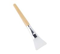 Yinhing Face Brush With Silicone Non Slip Wooden Handle Professional Applicator Tool for Facial Treatments and Easy To Use for Spas and At Home Skincare Routines Ideal for Cream Clay and P (Wooden