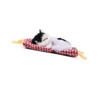 Yinhing Fake Cat in Bed Cat Soft Toy Realis Kids Sleeping Simulation Plush Toy White Stuffed Doll for Home Decoration Random Cushion (Black and white napping)