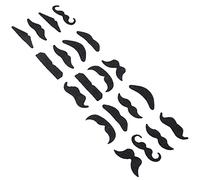 Yinhing Fake Mustaches Self Adhesive False Beard Stickers 20 Pieces Black Hairy Mustache Costume Accessories for Halloween Party Dress Up