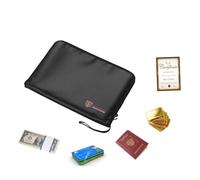 Yinhing Fireproof Document Bag, Fire Proof Documents Bag with 12 Pockets Fireproof for A4, Money, Cards, Passports, Licenses, Letters
