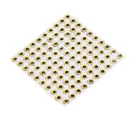 Yinhing Fish Eyes For Lures Sticker, Fishing Lure Eyes Sticker with 100 Fake 0.3in Fishing 3D Super Simulation Fish For Various Baits And Adhesives (Gold)