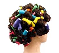 Yinhing Flexible Hair Roller, Heatless Curling Roller Set with 42pcs Multi Size Cotton Rollers and Blue Storage Bag, for All Hair Types Beauty Salon Home Use