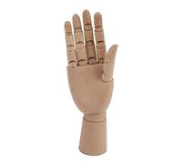Yinhing Flexible Wooden Hand Model for Artists Moveable Manikin Hand Figure for Sketching Drawing and Painting Wood Non Slip Base Compact Size (#2)