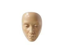 Yinhing Full Face Makeup Mannequin Silicone Practicing Board Professional Practice Tool For Beginners And Students 4 Colors (Beige)