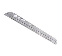 Yinhing Gifts for Architects Students Metal Rule Scale Ruler Multifunctional Stainless Steel Protractor Measuring Tool for Designers and Craftsmen