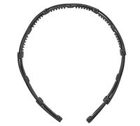 Yinhing Girls' Foldable Headband, Plastic, Soft & Sturdy, Fashionable Design, Light Weight, for Home Gym School Office Use, in 2 Colors, with Hair Tidy & Face Blocking (Black)