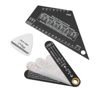 Yinhing Guitar String Action Ruler Truss Rod Measuring Tool Stainless Steel Fret Rocker Neck Relief Height Ruler for Electric Acoustic Classical Bass Guitarsguitar ruler, guitar s