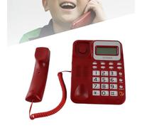 Yinhing GY T2020CID Wired Telephone with Caller ID Calculator Function Interface Design Ergonomic Large Buttons for Use Red ABS Plastic (Red)