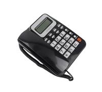 Yinhing GY T2020CID Wired Telephone with Caller ID Calculator Function Interface Design Ergonomic Large Buttons for Use Red ABS Plastic (Black)