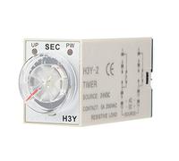 Yinhing H3Y 2 24V DC 8 Pin Time Relay Delay Timer with Transparent Dial 1S to 60S Settings for Industrial Control High Lifespan (6S)