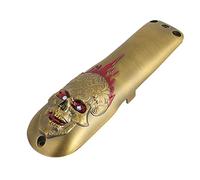 Yinhing Hair Clipper Replacement Cover, Cordless Haircutting and Trimming Kit, Durable Exquisite Animal Head Design Hair Clipper Cover, Suitable for (Skull head golden)
