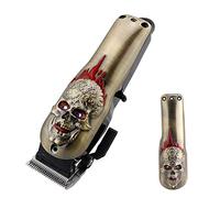 Yinhing Hair Clipper Replacement Cover, Cordless Haircutting and Trimming Kit, Durable Exquisite Animal Head Design Hair Clipper Cover, Suitable for (Skull head copper color)