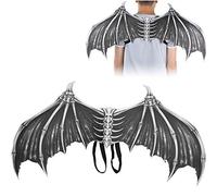 Yinhing Halloween Wing Folding Costume Prop Cosplay Accessory for Kids Lightweight 87cm Wingspan Ideal Party Costume Non Woven Fabric (Black bone wings HGDS19001B)