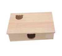 Yinhing Hamster House Pet Hideout Cabin Wooden Hideout Hut for Small Pets with Removable Roof 6 Bedrooms Underground Tunnel Maze 13.0x9.6x3.6in