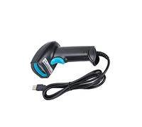 Yinhing Handheld 360° Barcode Scanner U2 IP54 Design High Accuracy USB Reader for Retail Industrial Use Ergonomic Lightweight Supports QR PDF417 and Various 1D Barcodes (Black Blue)