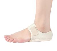 Yinhing Heel Protectors, Soft Silicone Heel Cushion Support with Hook and Loop Design for Plantar Fasciitis, Tendonitis, Aching Feet (L (41-45))