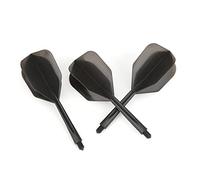 Yinhing High Performance 2BA Integrated Transparent Shaft and Flights Combo ABS Material 90 Degree Angle Compatible with 2BA Barrels Set of 3 (Black)