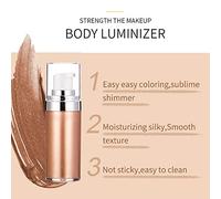 Yinhing Highlighter Cream Makeup Face Shine Bronzer Cosmetics Shining Body Face Contour Cream Smooth Silky Moisturizing Texture For Daily Party Professional Holiday Makeup All Skin Types (1#)