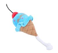Yinhing Ice Cream Dog Toy, Girl Dog Toys Soft Stuffed Puppy Chew with Ropes Plush Squeak Birthday Plush for Small Medium Large and Cats Pet Supplies (Ice Cream Blue)