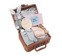 Yinhing in Shower Gifts Rattle Blanket Basket for Newborns Toy Greeting Card Random Socks Included