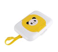 Yinhing Infant Outdoor Travel Stroller Wet Wipes Box Tissue Box/Cover Dispenser for Stylish White and Yellow Design for On the Parents and Adventures (Yellow Panda)