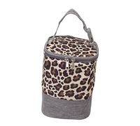 Yinhing Insulated Bottle Bag 3L Portable Thermal Breastmilk Cooler Warmer Bag with Handle Multi Layer Aluminum Foil Lining Side Pockets for Travel Daycare and On the Parents (Leopard Print)