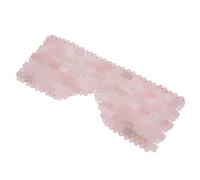 Yinhing Jadestone Eye Relax Face Massager Reduce Dark Circles Puffiness Promote Lymphatic Drainage for Sleep Care Stress Relief Handmade Stone 23 X 9cm (Rose quartz eyelids)