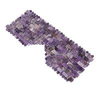 Yinhing Jadestone Eye Relax Face Massager Reduce Dark Circles Puffiness Promote Lymphatic Drainage for Sleep Care Stress Relief Handmade Stone 23 X 9cm (amethyst eyelids)