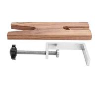 Yinhing Jewelers Bench Pin Clamp, Wooden Workbench Tool Easy Installation Iron and Wood Construction Hand Tool V Slot for Jewelry Making and Processing