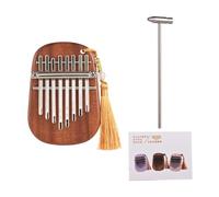 Yinhing Kalimba Thumb Piano 8 Keys Premium Sapele Wood Portable Musical Instrument for Beginners Vibrant Colors Ideal for Travel and Parties (10.5x7.5x2.6cm)