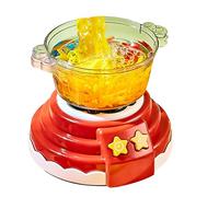 Yinhing Kids Hot Pot Maker - DIY Cooking Toy for Girls - Magical Magical Kitchen Playset - Includes 4 Bottles Light Bubble Sounds - and Safe (Red)