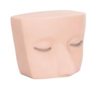 Yinhing Lash Mannequin Head, Cosmetology Mannequin Head with 2 Pairs of Removable Eyelids 3 Layer Lashes Eyelash Extension Supplies for Practice, Display (White Skin Color)