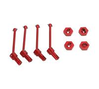 Yinhing Latrax Teton /18 RC Car Aluminum Alloy Front and Rear Drive Shaft CVD Enhance Performance Durability (Red)