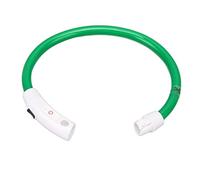 Yinhing LED Dog Collar Rechargeable Light Up Pet Collar In The Dark Fit for Small Medium and Large Dogs Stylish Green LED Flowing Design for Enhanced Visibility At Night (M)
