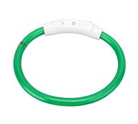 Yinhing LED Dog Collar Rechargeable Light Up Pet Collar In The Dark Fit for Small Medium and Large Dogs Stylish Green LED Flowing Design for Enhanced Visibility At Night (L)