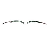 Yinhing LED False Eyelashes Lightweight Stylish and Vibrant Luminous False Eyelashes for Parties Bars Nightclubs Halloween and Cosplay Events In Color (Green)