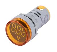 Yinhing LED Voltmeter Digital Display 6 100V Voltage Meter Indicator Round Lamp Tester High Accuracy Compact Design (Yellow Color)
