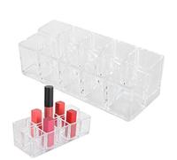 Yinhing Lipstick Holder Organizer, Lipstick Rack, 10 Grid Transparent Lipstick Holder Organizer Acrylic Cosmetic Display Rack Stand for Home Beauty Salon
