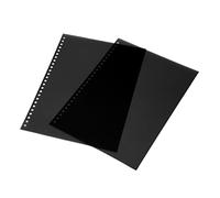 Yinhing Loose Leaf Binding Covers, Binder Sheet Protectors, Plastic PP Page Binding Cover, B5 26 Paper Cover, Frosted Translucent, for Reports Presentations, 50pcs (Black)
