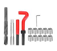 Yinhing M14x1.25 Thread Repair Kit 15pcs Stainless Steel Threaded Insert Set with Drill Wrench Easy Insertion Tool for Car Equipment Repair